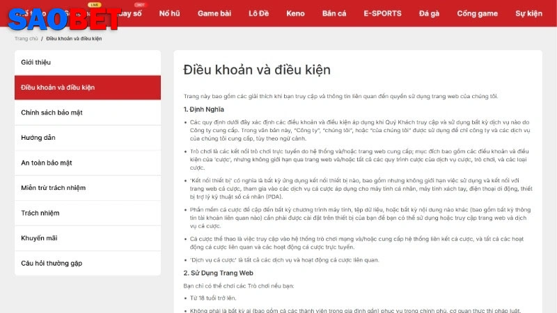 Đăng Ký Saobet Nhanh Chóng Với Hướng Dẫn Cực Chi Tiết Xác nhận chính xác điều khoản sử dụng