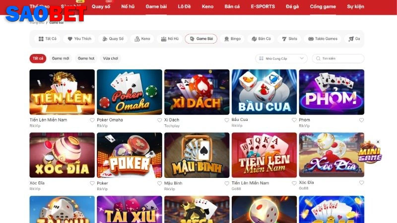 Game Bài Saobet Những thế mạnh của game bài Saobet